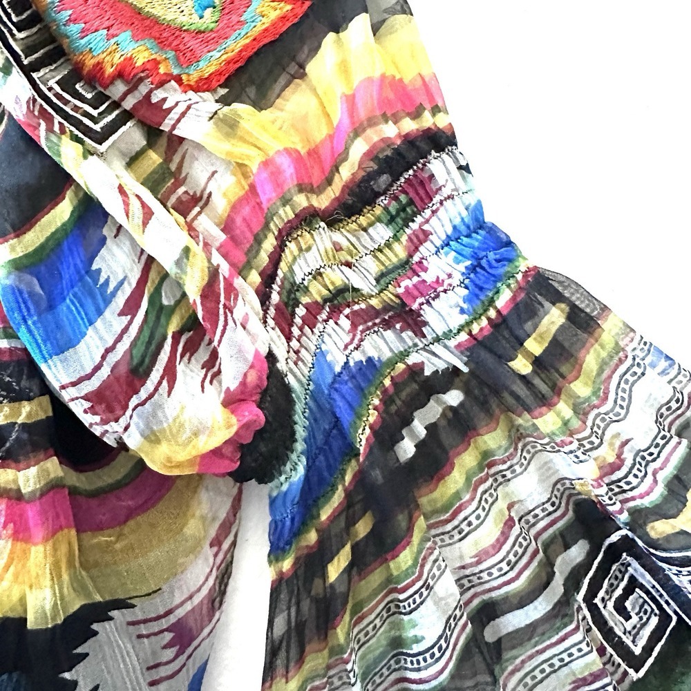 Vintage Collection Dress M‎ Medium Western Embroidered Tribal Lace - Picture 8 of 14